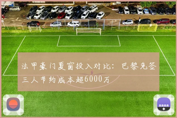 法甲豪门夏窗投入对比:巴黎免签三人节约成本超6000万
